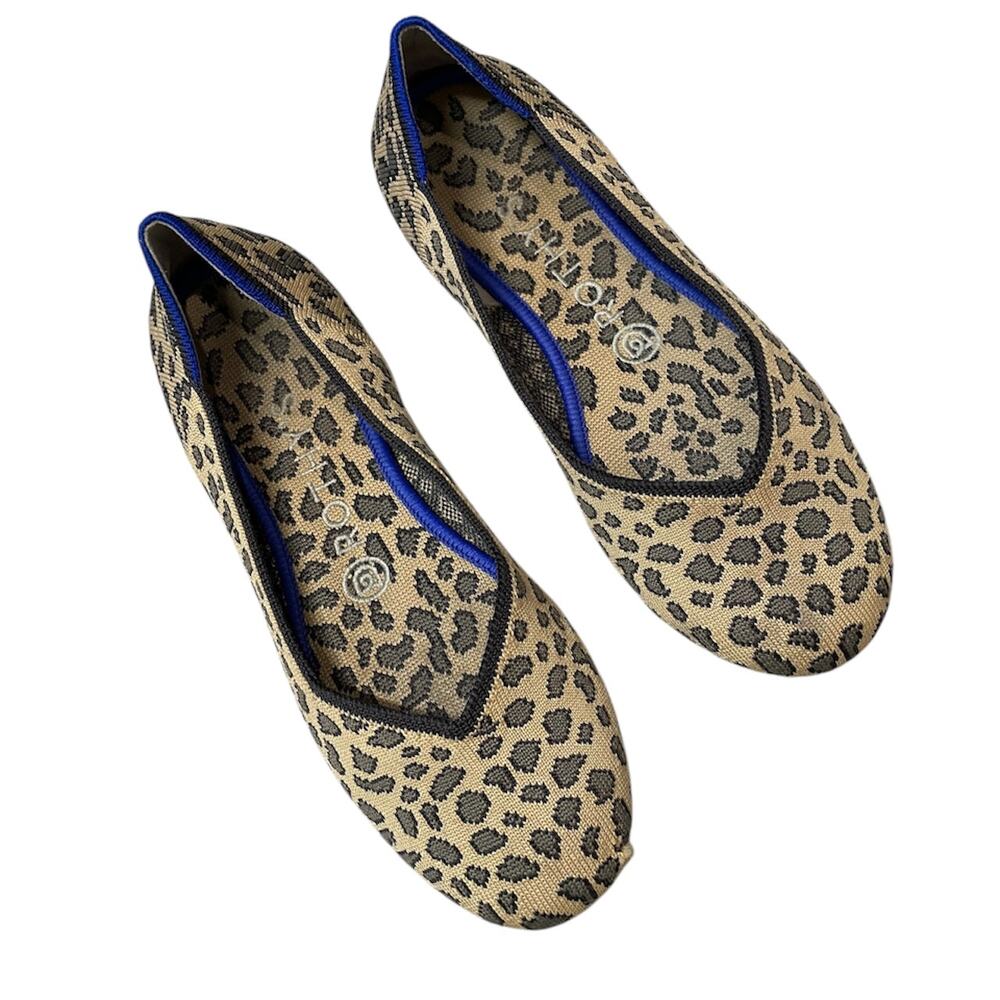 Rothy’s Leopard Print Knit Ballet Flats Size 7.5